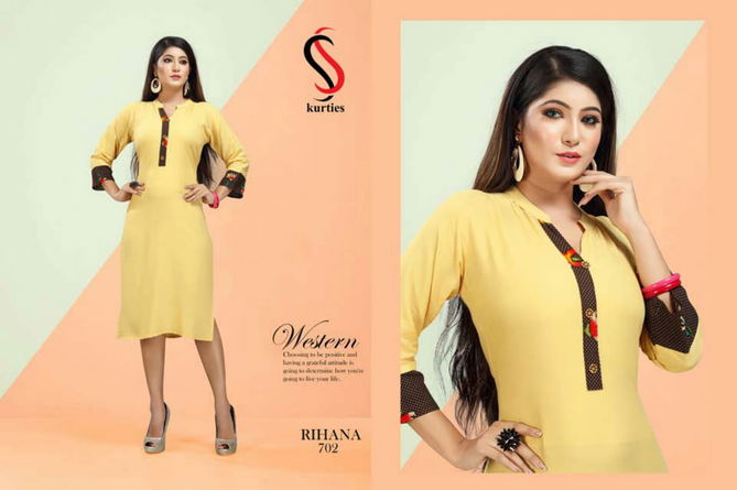 SS Rihana 7 Rayon Running Wear Kurti Collection